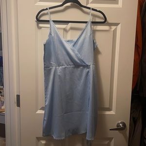 Baby blue silk dress / Pretty Little Thing